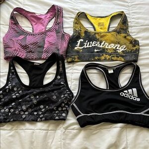 Reebok Black and Gray Women's Sports Bra
